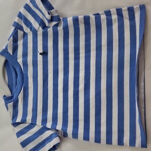 Ralph Lauren blue and white stripe t-shirt